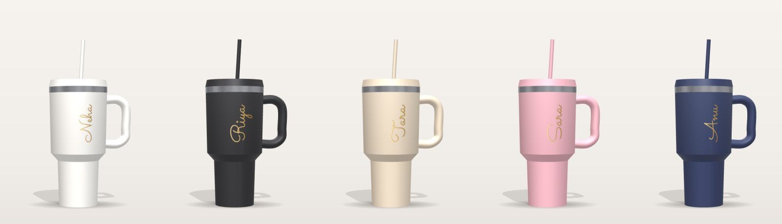 Custom Name Tumbler with Gold Script – 40 oz photo 3