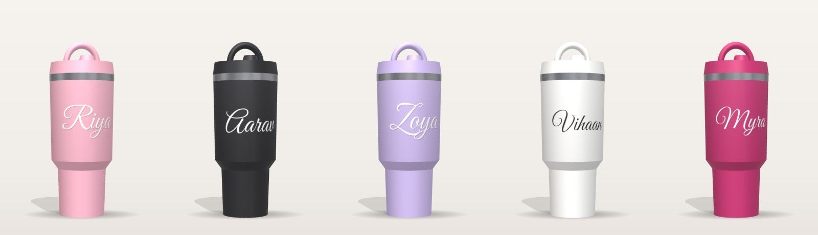 Flip Straw Tumbler with Carry Handle – Customised Name (30 oz) photo 3